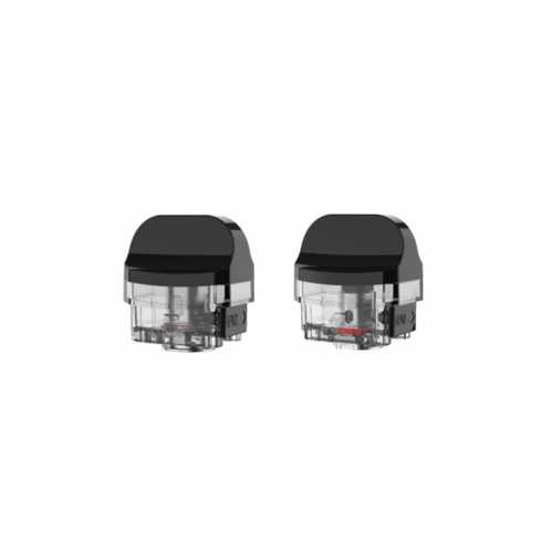 Smok Nord X Kartuş yedek tank, siyah kapaklı, şeffaf gövdeli.