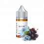 Saltica Grape Iced Salt Likit şişe, üzüm ve buz görselleri.