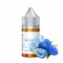 Saltica Blue Razz Ice Salt Likit şişe, mavi ahududu ve buz efektli.