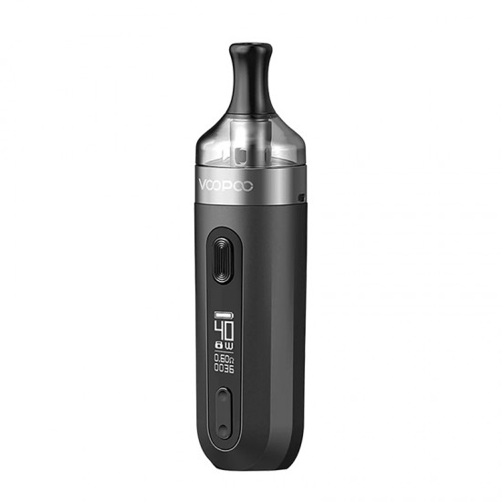 Voopoo Kit V Suit Pod Mod gri, kompakt, dijital ekranlı elektronik sigara.
