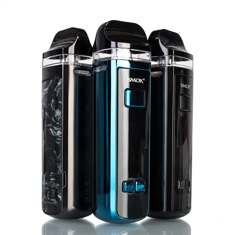 Smok RPM 2S Pod Mod çeşitleri: Mavi, Siyah ve Desenli.