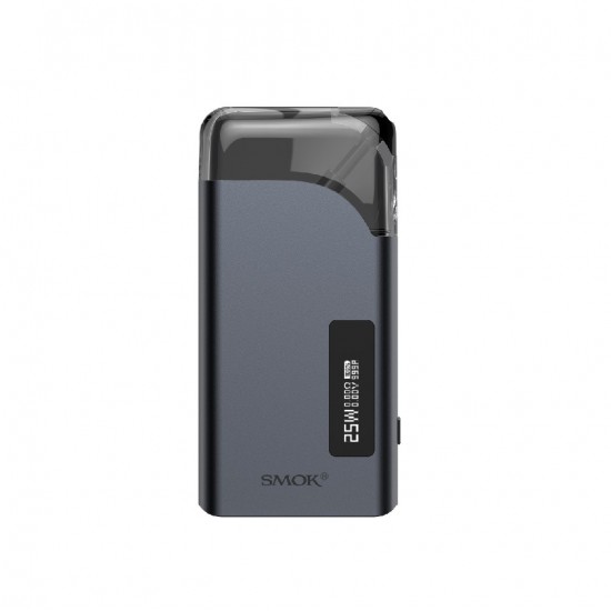 Smok Thiner Pod Mod Gri, kompakt ve ayarlanabilir watt (25W) göstergeli.