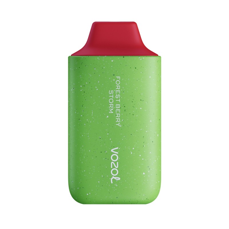 Vozol Star 6000 Forest Berry Storm tek kullanımlık pod, yeşil gövde.