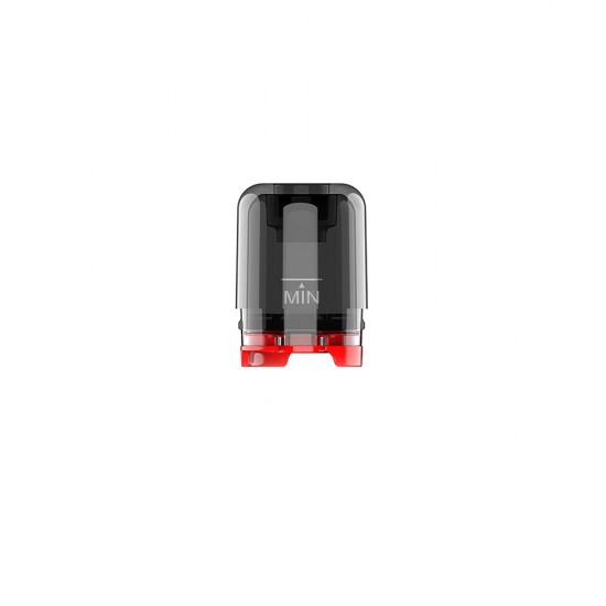 Uwell Whirl S2 Kartuş, şeffaf ve kırmızı tabanlı yedek kartuş.