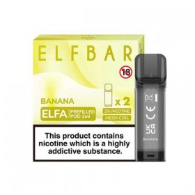 Elf Bar Elfa Banana Pod Kartuş 2'li Paket, Koyu Gri, 2ml