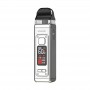 Smok RPM 4 Pod Kit gümüş renk, dijital ekranlı, kompakt elektronik sigara.