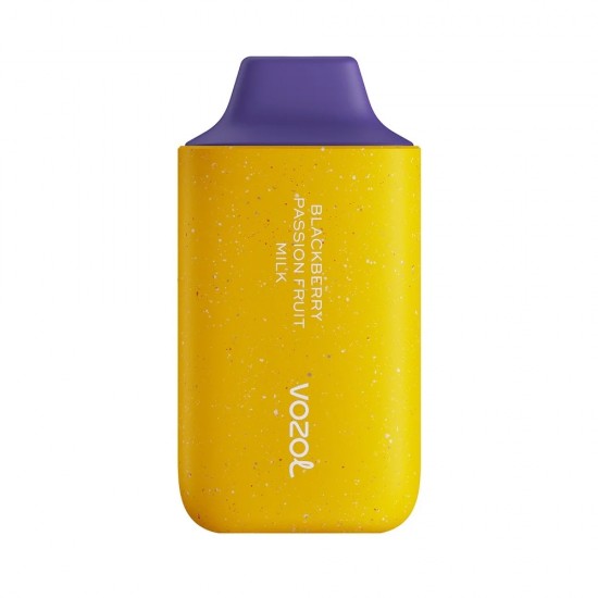 Vozol Star 6000 Blackberry Passion Fruit Milk tek kullanımlık pod, sarı.