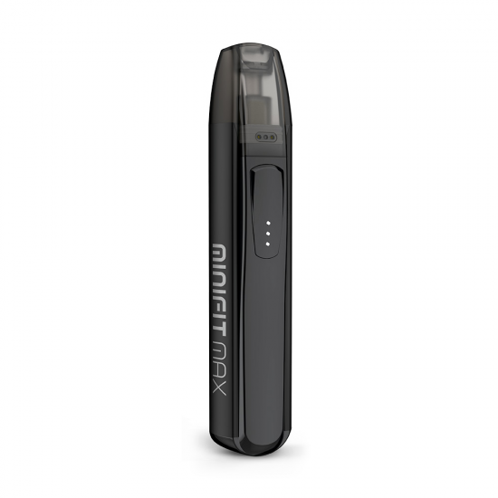 Justfog Minifit Max Pod Mod Siyah, kompakt ve şık bir elektronik sigara.