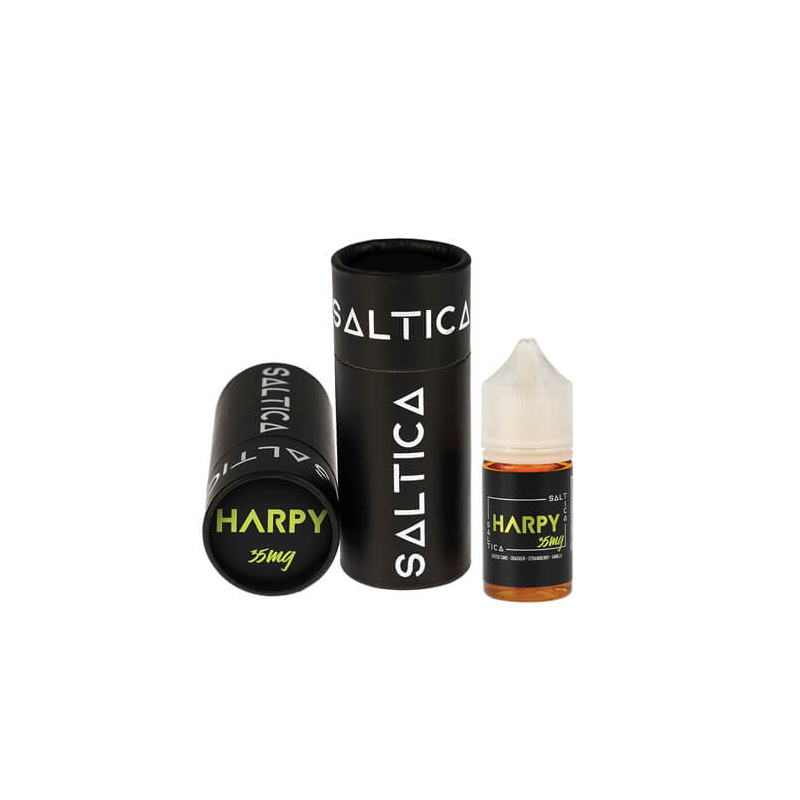 Saltica Harpy Salt Likit 35mg siyah kutu ve şişe görseli