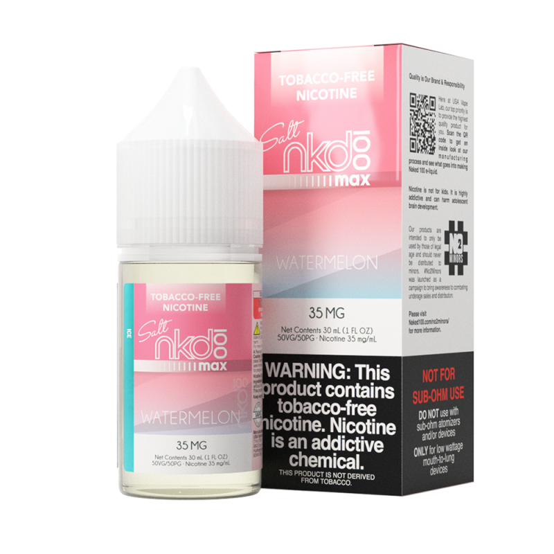 Naked 100 Salt NKD Max Watermelon Ice 35mg Salt Likit