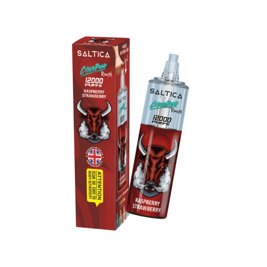 Saltica Cyberpunk 12000 Raspberry Strawberry tek kullanımlık elektronik sigara.