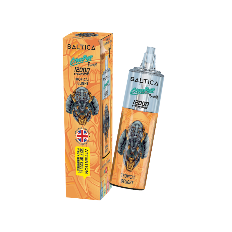 Saltica Cyberpunk 12000 Tropical Delight tek kullanımlık elektronik sigara.