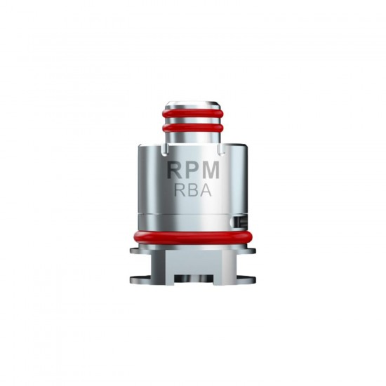 Smok RPM RBA Coil yedek parça metalik gri gövde kırmızı o-ringli